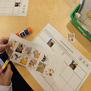 In preschool, children work on reading comprehension