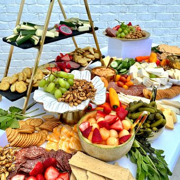 Charcuterie Display at Howe Farms in Georgetown, TN | Bar Cart and Catering Cart