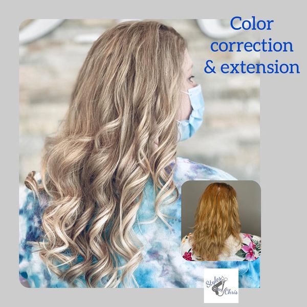 Get the color and hair of your dreams with hair extensions by Styles by Chris and non damaging color