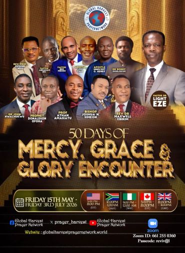 50 Days of Mercy, Grace & Glory Encounter with Global Harvest Prayer Network.