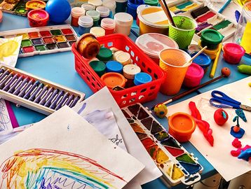 We use a variety of artistic media and methods that help promote self-expression and increase self-e