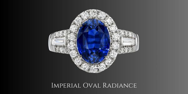 Blue Oval Sapphire Engagement Ring: Timeless elegance, radiant brilliance, luxury platinum.