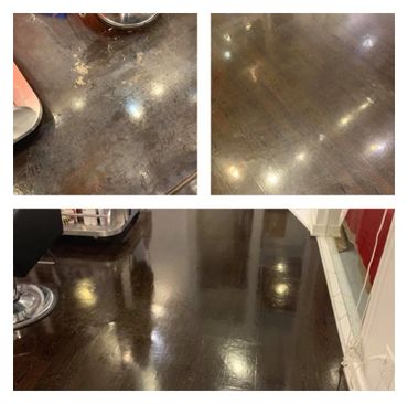 Salon floors before and after! 