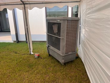 Evaporated fan, cooling you events