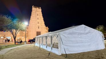 20 x 40 tent installed in Frisco, TX
