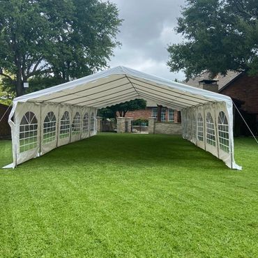 20x40 party tent installed in Collin County