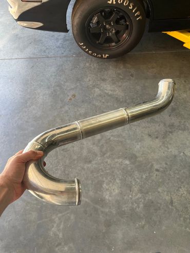 Aluminium intercooler piping we modified for a customers racecar