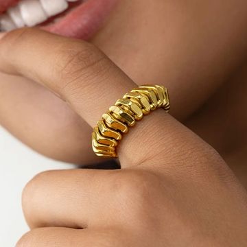 anello cile, realizzato artigianalmente in ottone by vestopazzo