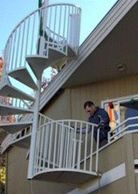 Aluminum spiral stairs