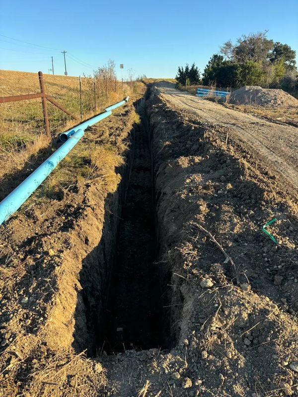 Municipal and Rural Water Transmission Lines Gribble Construction Purmela, Texas