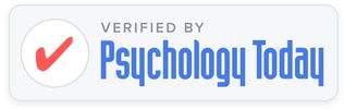 Verification badge with a red checkmark for Psychology Today.