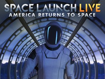 Space Launch LIve america returns to space poster logo warner brothers discovery discovery+ Science