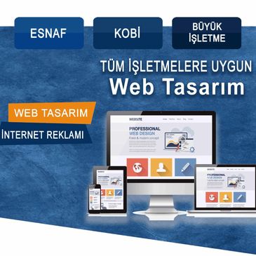 KOBİ, esnaf ve tüm işletmeler için bilgisayar, tablet ve telefon uyumlu (responsive) profesyonel web tasarım hizmeti.