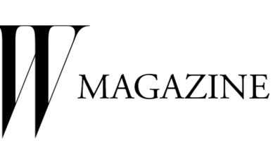 Logo of W Magazine with a stylized 'W' and the word 'MAGAZINE'.