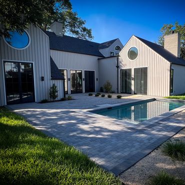 Horseshoe Bay Hill Country Texas Pool House Remodel Builder Backyard Landscape Calico Development