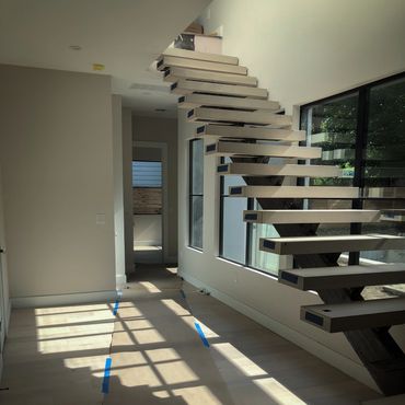 Horseshoe Bay Hill Country Texas Modern Stairway Remodel Builder Developer Calico Development