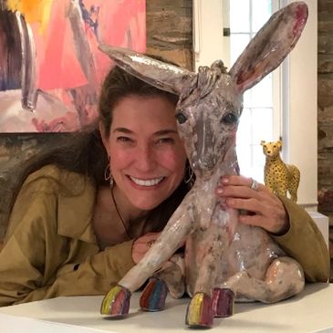 katrina trinka roeckelein artist sculpture clay ceramics donkey interior design art best gifts fun