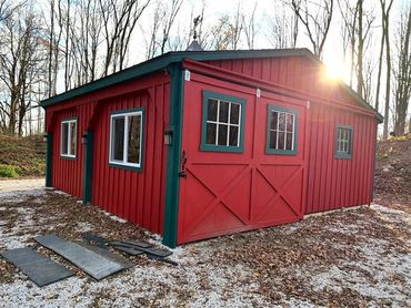 Custom built sliding barn door