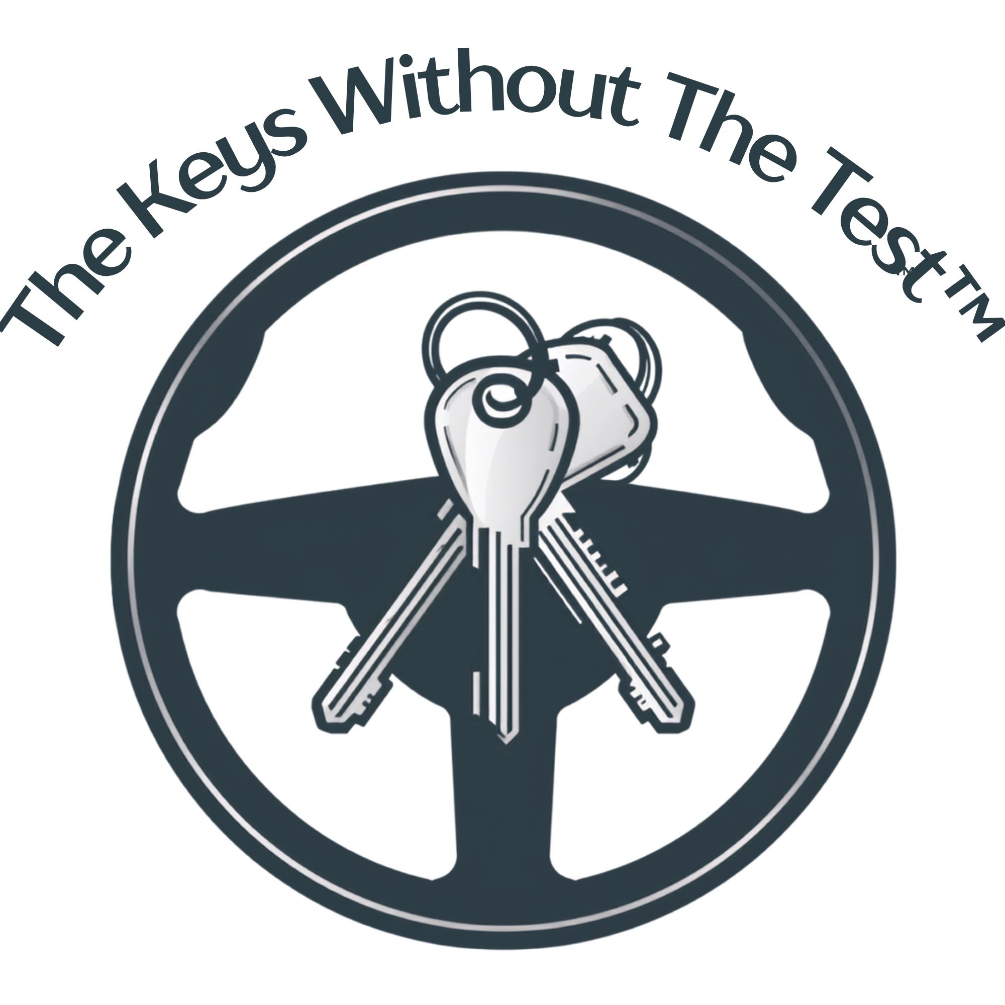Logo showing a steering wheel with keys and the text 'The Keys Without The Test™'.