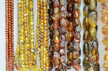 Baltic Amber beads, round, chunky