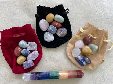 Chakra stones with pouch