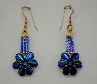 Earrings made using Paisley and Bugles beads  