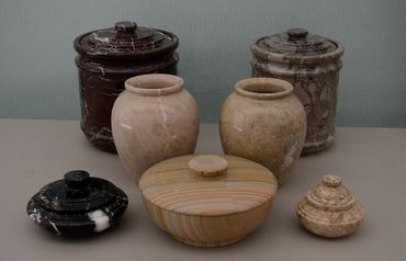 Marble Jars, Vases, Bowls