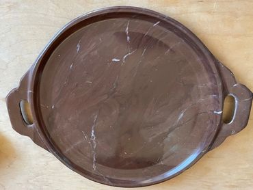 12 inch Chocolate Marble Platter