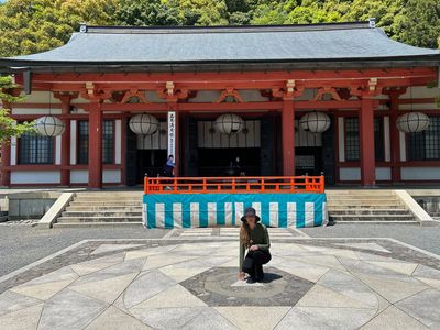 Karen Riviere, Reiki Master Teacher at main temple on Mount Kurama, Japan