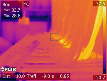 Infrared inspection finding cables with high current load