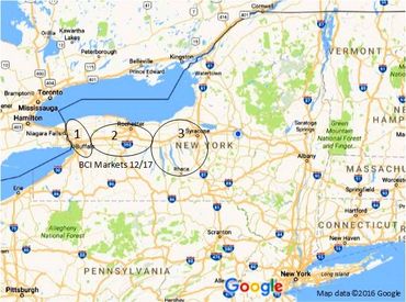 Map of Brochure Distribution Markets