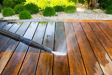 Decking cleaning with Pressure washer
