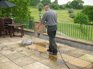 Patio pressure washing