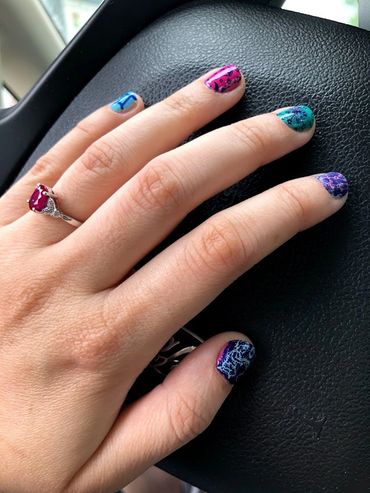 Zodiac nail art decal: Gemini