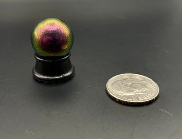 Resin "crystal ball": both base and sphere are hand-cast