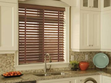 Cheap blinds made of faux-wood from a blinds store near me in Vancouver or Coquiltam, BC