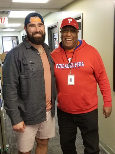 Me & Jason Kelce at my old job at WIP Sports Radio!