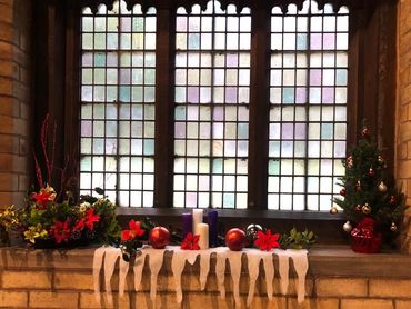 Decorated window cill at St Chad Hopwas.