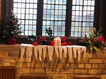 Decorated window cill at St Chad Hopwas.