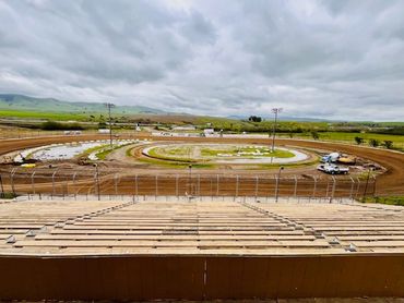 working to help with flooding issues at Santa Maria Speeway