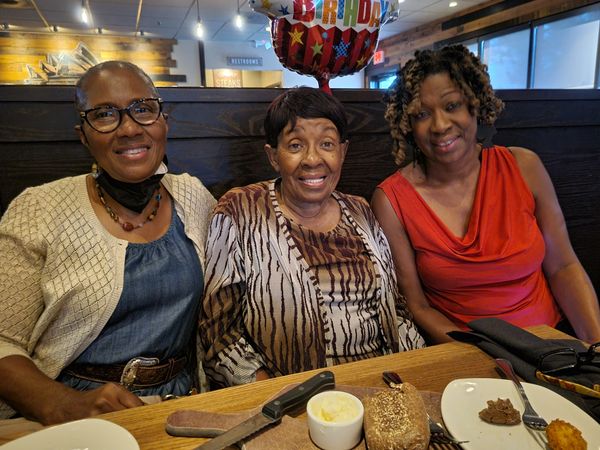 My Aunt Maggie celebrating her birthday in Aug 2021