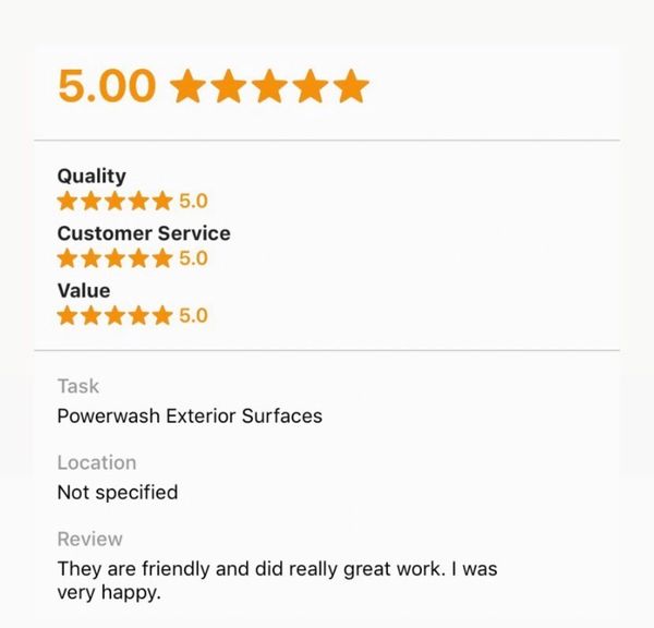 Pressure washing reviews local company good reviews