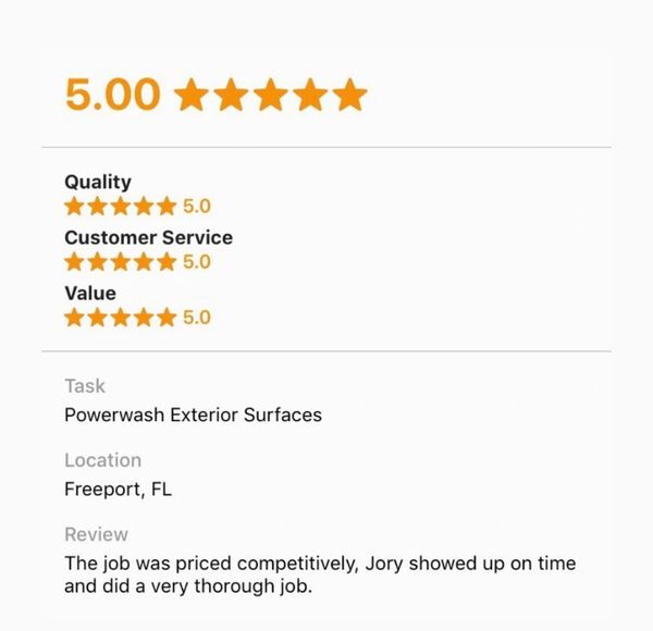 Pressure washing reviews local company good reviews