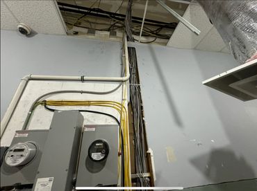 Commercial electrical work, including organized conduit, service equipment and branch wiring.