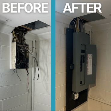Before and After Panel Upgrade in Spring Lake New Jersey