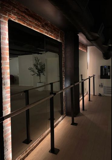Mirror backlighting at Method Pilates in Asbury Park, NJ
