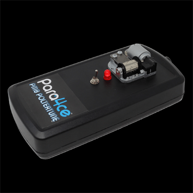 This device is used as a trigger object. It emits a laser from the front and alerts by playing a mus