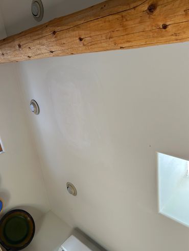 ceiling patch not yet painted