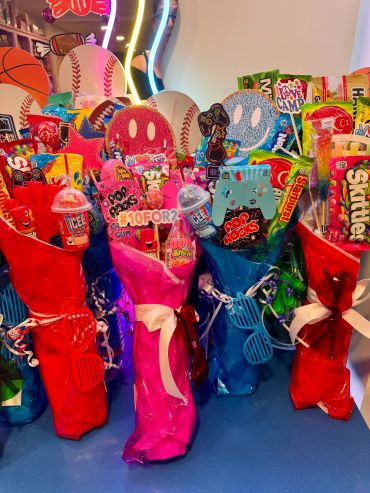 Custom candy bouquets can be pre ordered for any special occasion. They make the perfect gift!