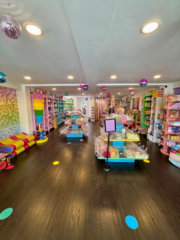 A MAGICIAL WONDERLAND OF COLOR AND JOY. Here you can find over 100 bins of bulk candy!